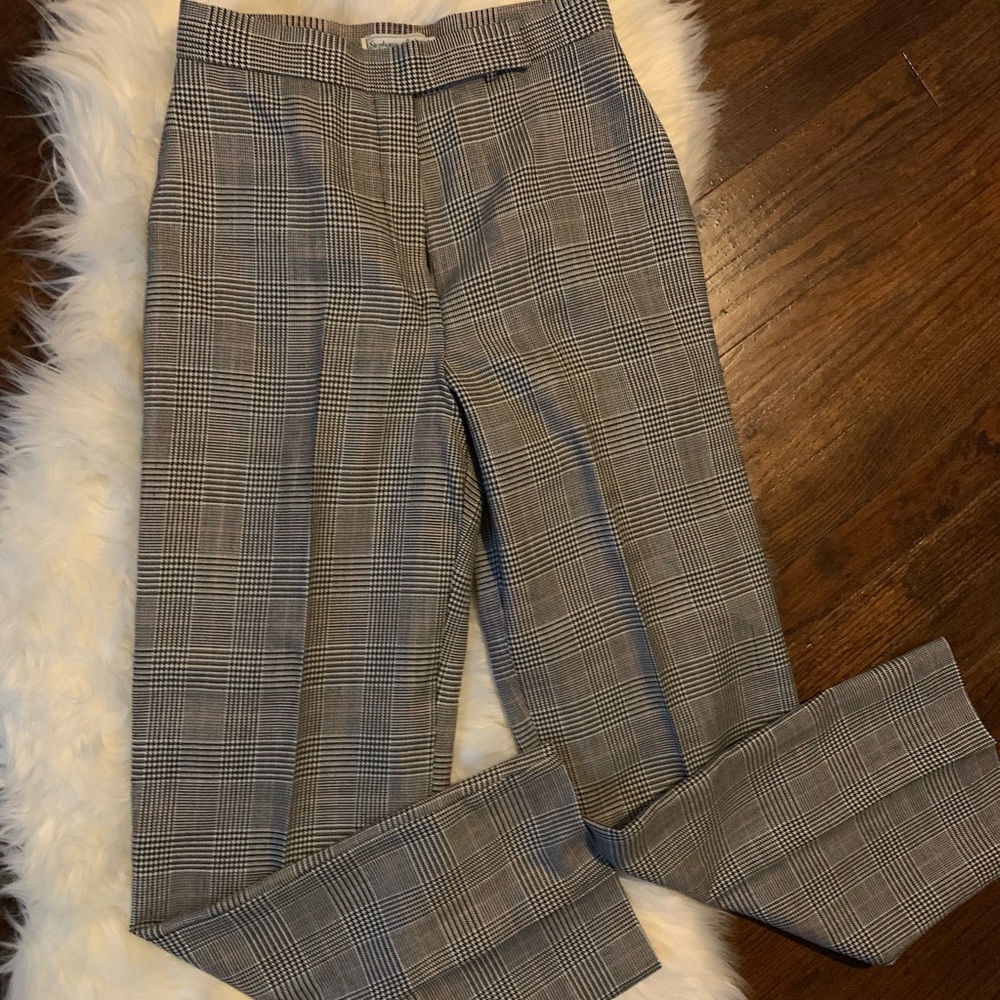 Vintage plaid straight leg pants